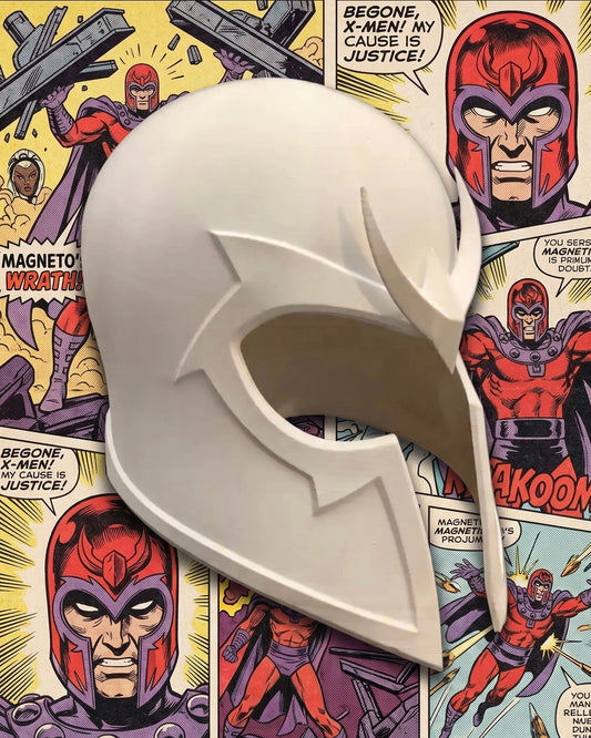 DIY Magneto Helmet Base - 3D Printed PETG White for Cosplay