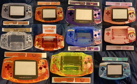 GBA Game Boy Advance Case Replacement Shell Full Housing Pokemon