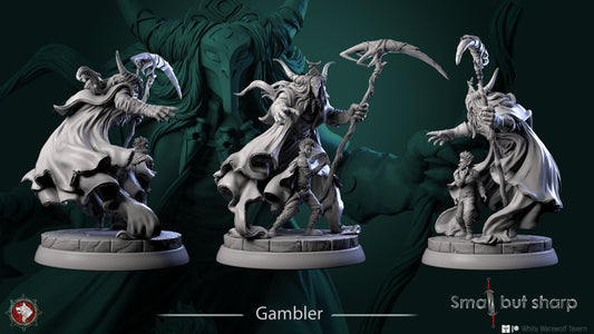 Gambler – Halfling Male Necromancer Miniature