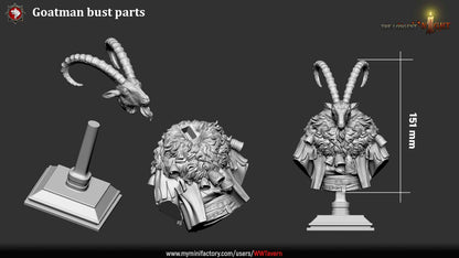 Goatmen – Beastfolk Warrior Miniatures & Bust – The Longest Night