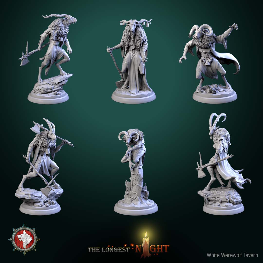 Goatmen – Beastfolk Warrior Miniatures & Bust – The Longest Night