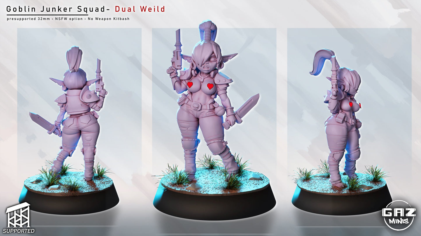 Goblin Junkers – Female Goblin Mercenaries – Sci-Fi Miniatures (SFW/NSFW 18+ Only)