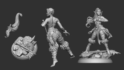 Goblin Thief – Female Goblin Rogue Miniature & Bust