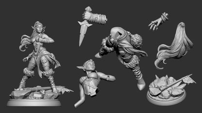 Goblin Thief – Female Goblin Rogue Miniature & Bust