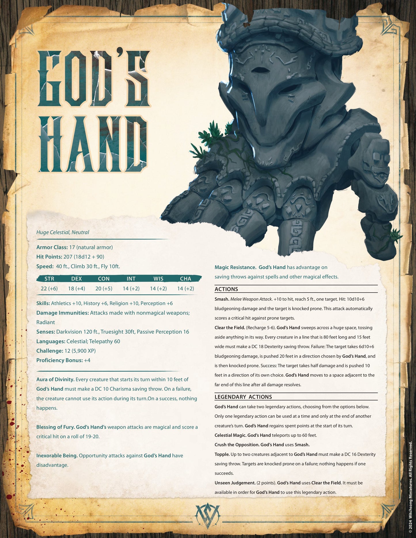 God's Hand - Celestial Construct Miniature
