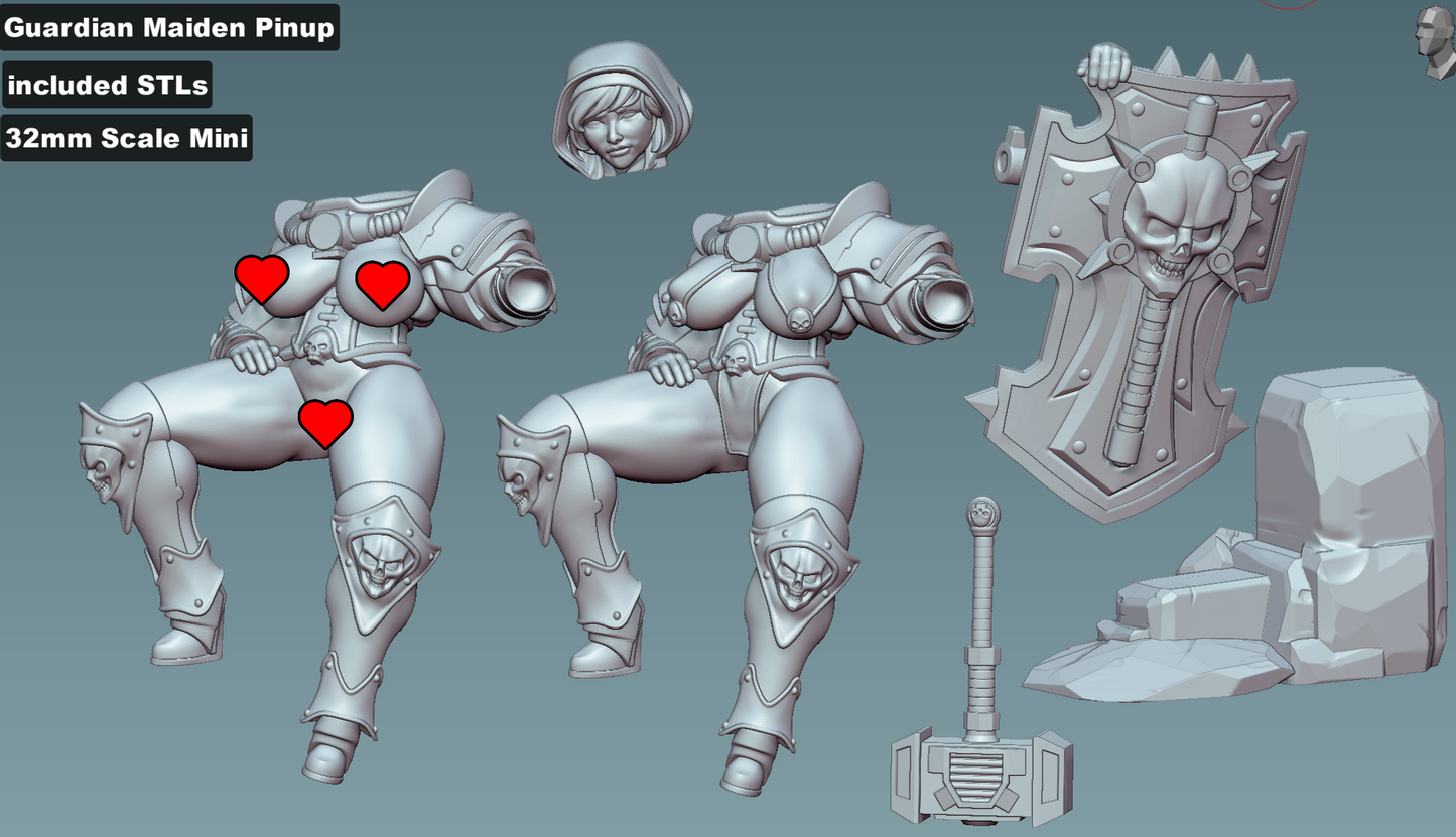 Guardian Maiden Pinup - (SFW/NSFW 18+)
