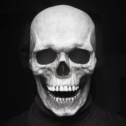 Full-Head Skull Mask with Movable Jaw