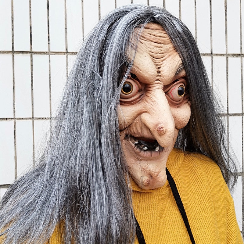 Scary Old Witch Mask for Halloween