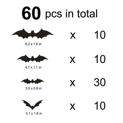 3D Bat Wall Stickers