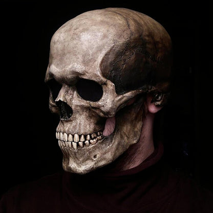 Full-Head Skull Mask with Movable Jaw