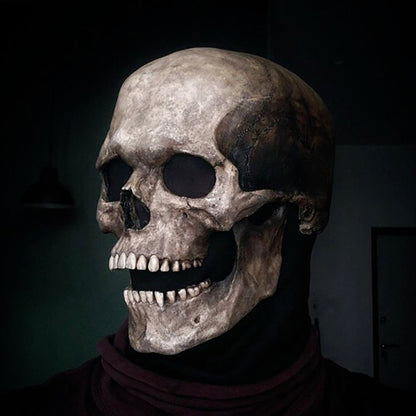 Full-Head Skull Mask with Movable Jaw