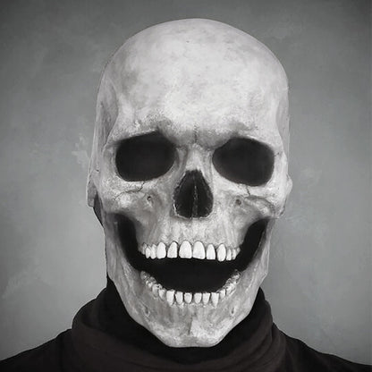 Full-Head Skull Mask with Movable Jaw
