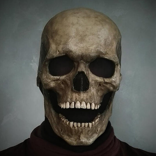 Full-Head Skull Mask with Movable Jaw