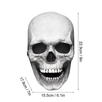 Full-Head Skull Mask with Movable Jaw