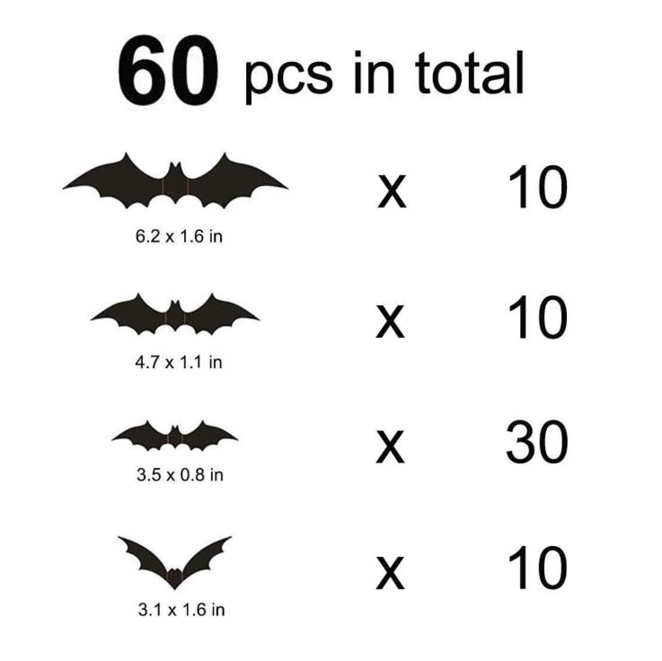 3D Bat Wall Stickers