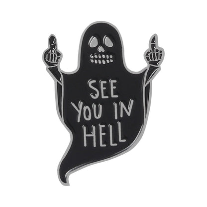 Trick-or-Treat Halloween Enamel Pin