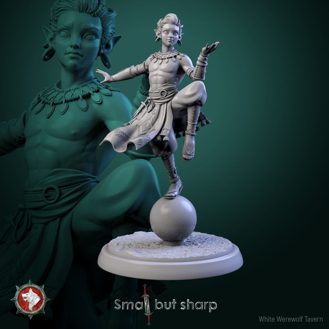 Halfling Monks Set – Halfling Male Monk Miniatures