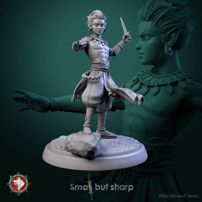 Halfling Monks Set – Halfling Male Monk Miniatures