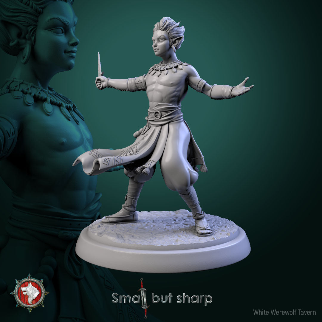 Halfling Monks Set – Halfling Male Monk Miniatures