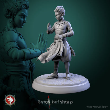 Halfling Monks Set – Halfling Male Monk Miniatures