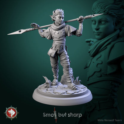 Halfling Warriors Set – Halfling Male Fighters Miniatures