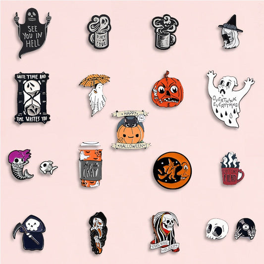 Trick-or-Treat Halloween Enamel Pin