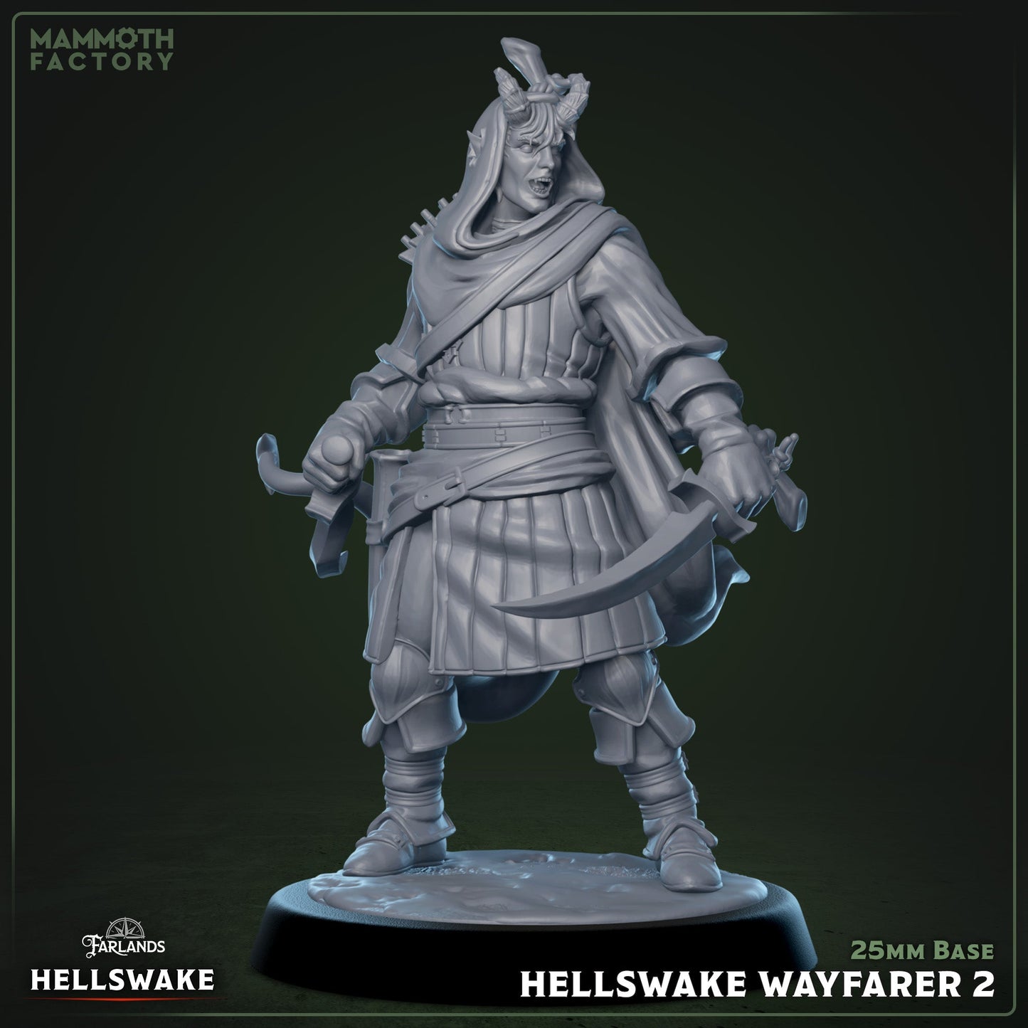 Hellswake Wayfarer – Tiefling Ranger Miniatures