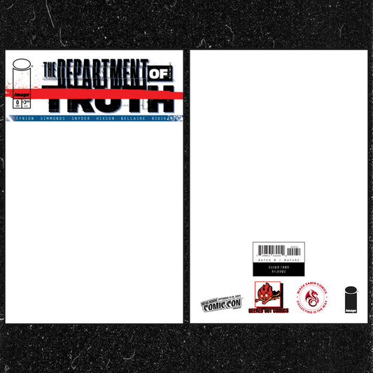 Image: Department Of Truth #0 Black Saber Comics NYCC Exclusive Ltd 400 Blank/ Sketch