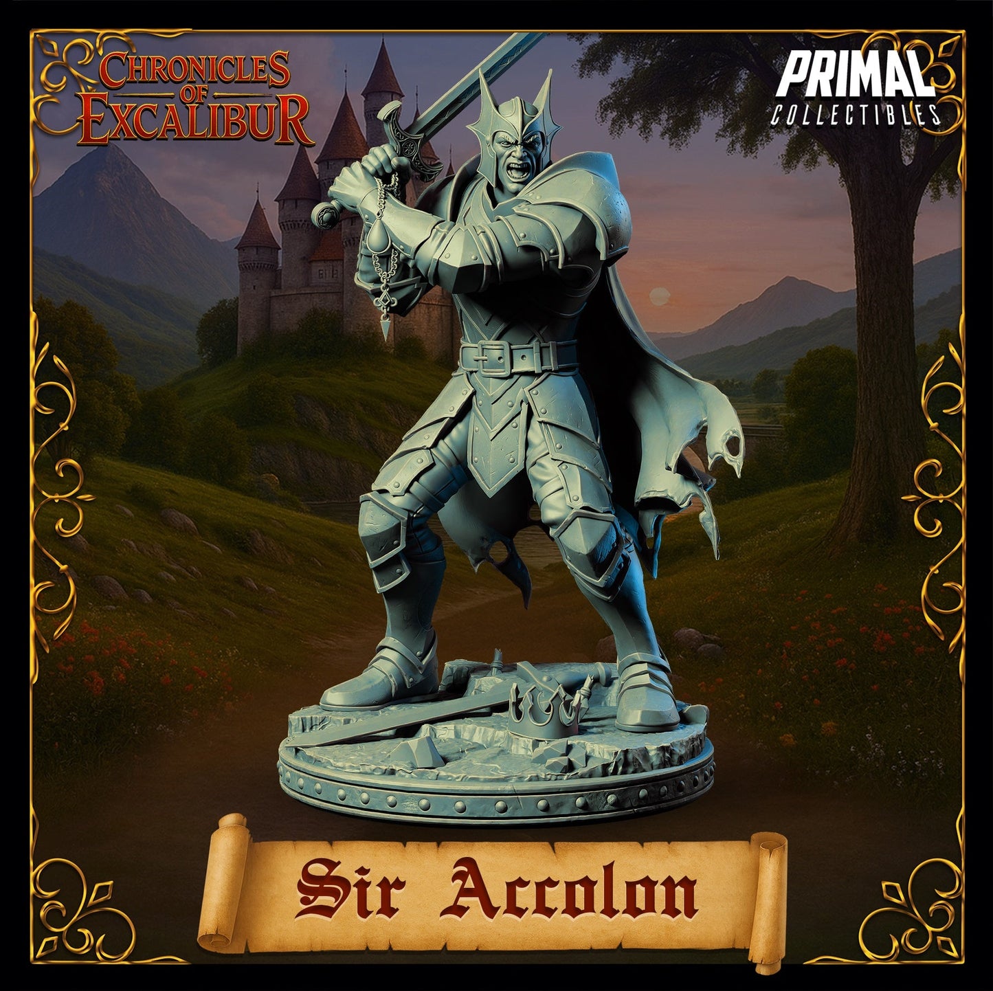 Sir Accolon – Corrupted Dark Knight – Chronicles of Excalibur – Miniature