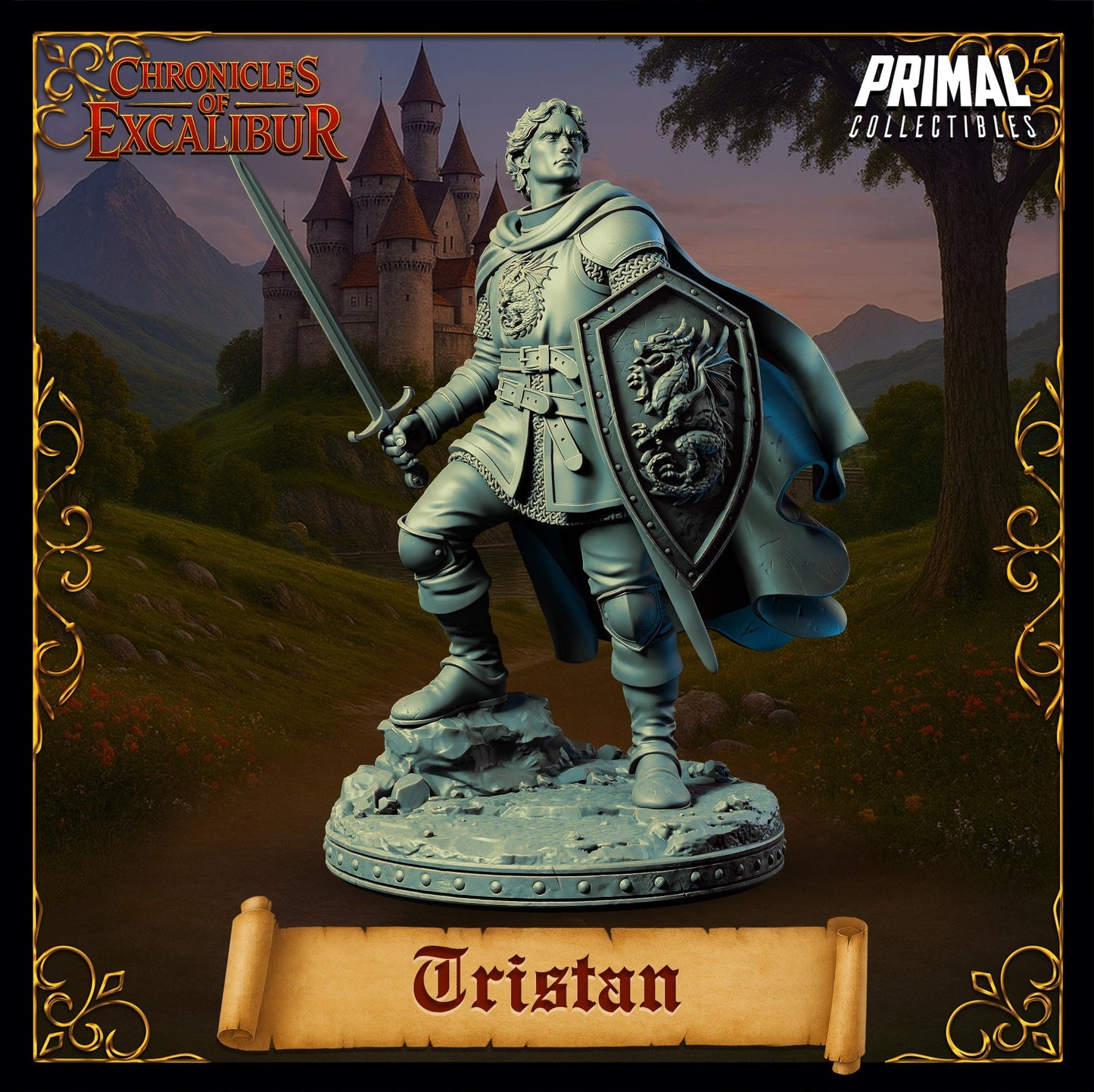 Tristan – Human Champion Fighter – Chronicles of Excalibur Miniature