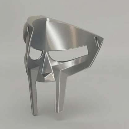 MF DOOM Inspired Metal Face Mask – 3D Printed PETG Silver Prop