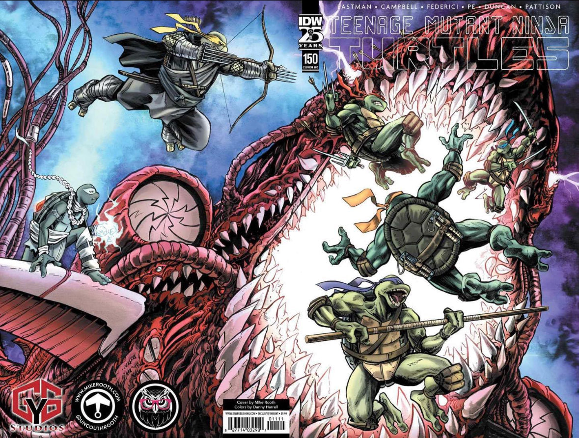 TMNT #150 WRAPAROUND ROOTH/HARRELL/GY6 Black Saber Comics Exclusive