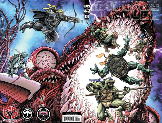 TMNT #150 WRAPAROUND ROOTH/HARRELL/GY6 Black Saber Comics Exclusive