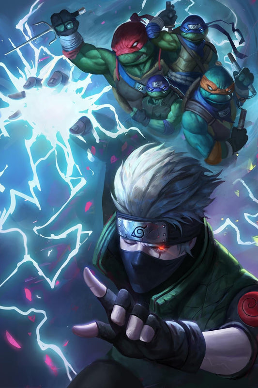Teenage Mutant Ninja Turtles x Naruto #1 Aaron Bartling Black Saber Comics Exclusive Ltd 600