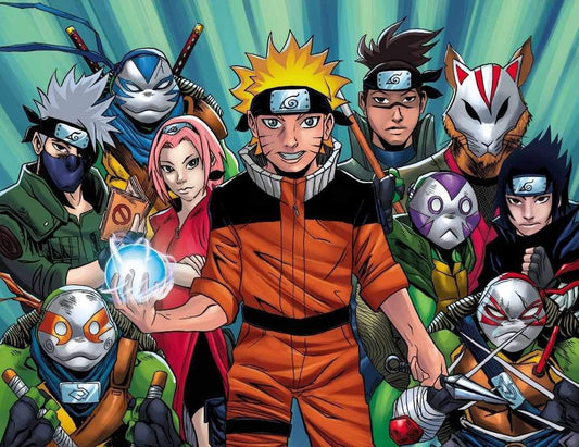 Teenage Mutant Ninja Turtles x Naruto #1 Jason Flowers Black Saber Comics Exclusive ltd 600