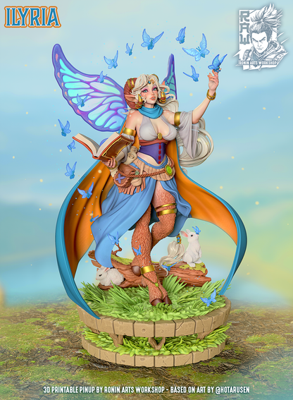 Ilyria – Fairy Spellcaster Pinup (SFW/NSFW 18+ Only) (75mm & 120mm Miniatures)