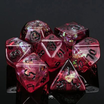 Kickstarter Dice — Scarlet Vampire Resin Dice Set