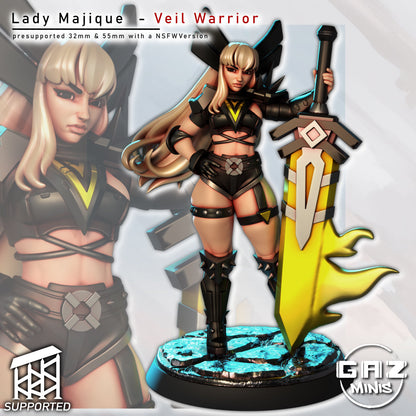 Lady Majique - Veil Warrior Miniature (SFW/NSFW 18+)