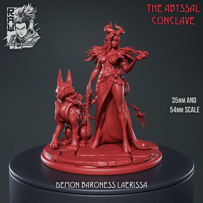 Demon Queen Laerissa – The Abyssal Conclave (SFW/NSFW 18+) Miniature – 35mm & 54mm Scale