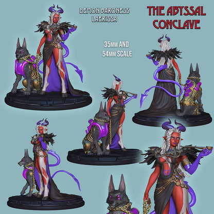 Demon Queen Laerissa – The Abyssal Conclave (SFW/NSFW 18+) Miniature – 35mm & 54mm Scale