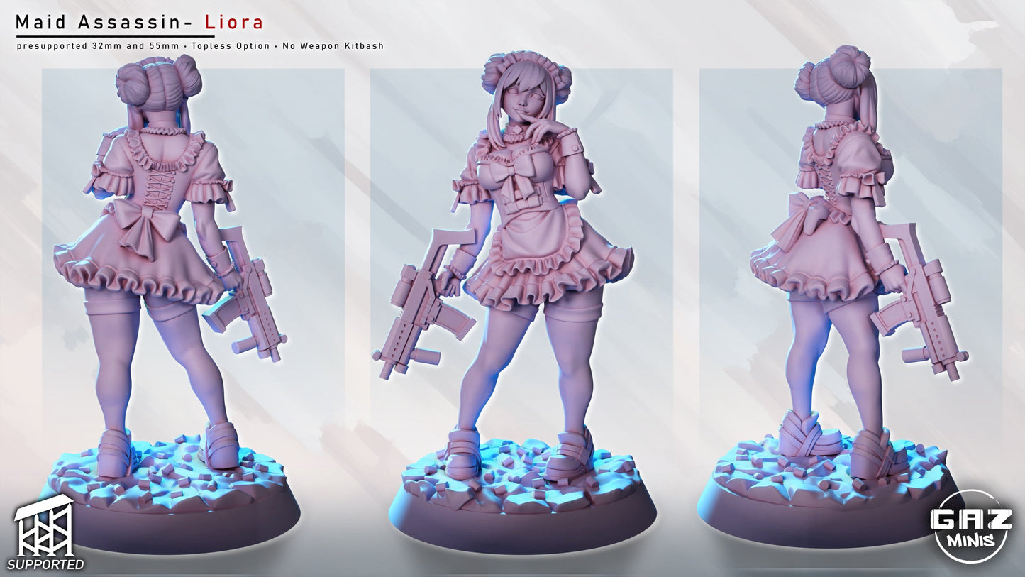 Maid Assassin – Liora – Anime Assassin Miniature (SFW/NSFW 18+ Only)