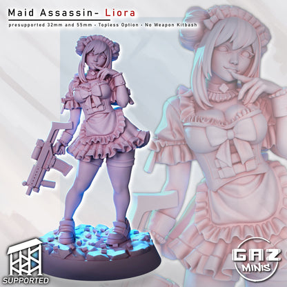 Maid Assassin – Liora – Anime Assassin Miniature (SFW/NSFW 18+ Only)