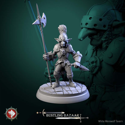 Market Guards – Fantasy NPC Miniatures – Mixed Races – Bustling Bazaar