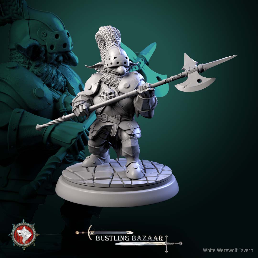 Market Guards – Fantasy NPC Miniatures – Mixed Races – Bustling Bazaar