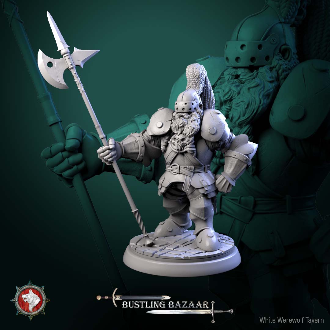Market Guards – Fantasy NPC Miniatures – Mixed Races – Bustling Bazaar