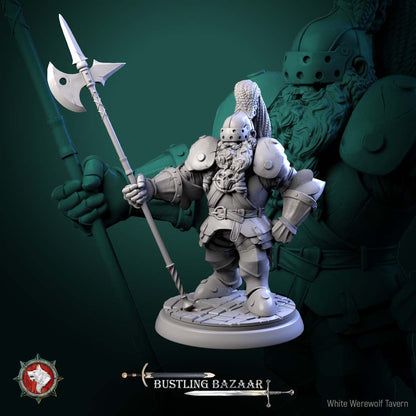 Market Guards – Fantasy NPC Miniatures – Mixed Races – Bustling Bazaar