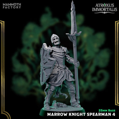 Marrow Knight Spearmen – Undead Draugr Skeletal Soldier Miniatures