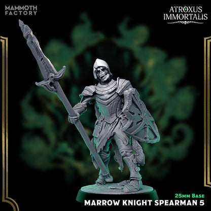 Marrow Knight Spearmen – Undead Draugr Skeletal Soldier Miniatures
