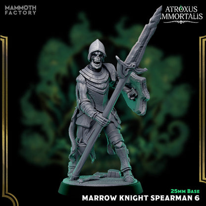 Marrow Knight Spearmen – Undead Draugr Skeletal Soldier Miniatures
