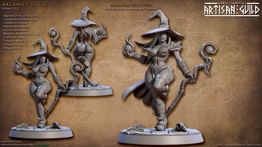 Marwina the Witch Pinup MIniature (SFW/NSFW 18+ Only)